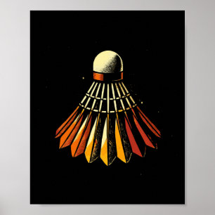 Poster Shuttle Joueur Badminton