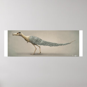 Poster Shuvuuia grandeur nature