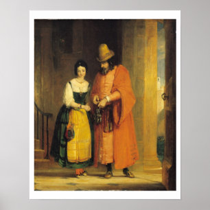 Poster Shylock et Jessica de "Le Marchand de Venise",