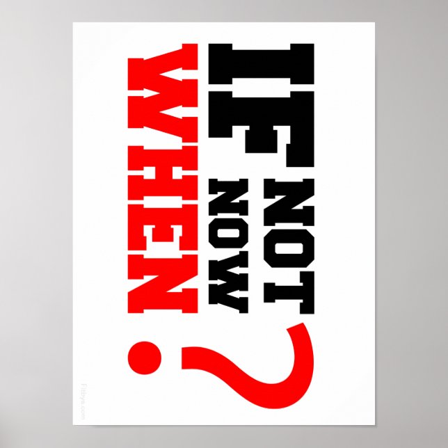 Poster Si ce n'est pas maintenant. Quand ? (Devant)