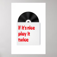 Si c'est sympa, jouez-le deux fois décor vinyle Po