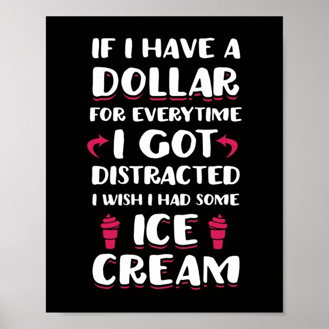 Poster Si j'avais un dollar chaque fois que je suis distr (Devant)