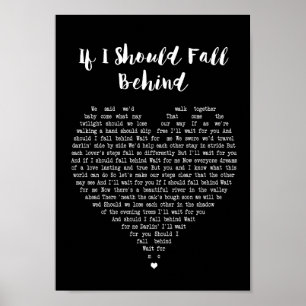 Poster Si je tombe derrière le poème lyrique noir de