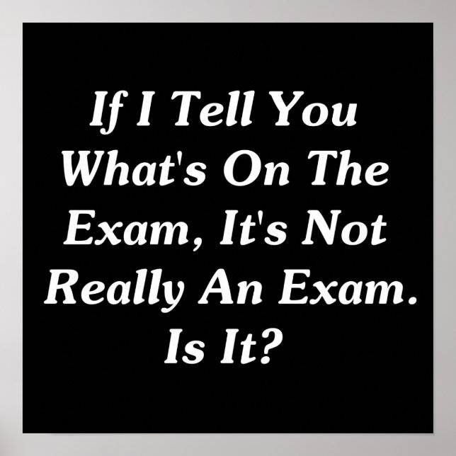 Poster Si je vous dis ce qui se passe à l'examen (Devant)