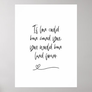 Poster Si L'Amour Aurait Pu Vous Sauver   Grief & Souveni
