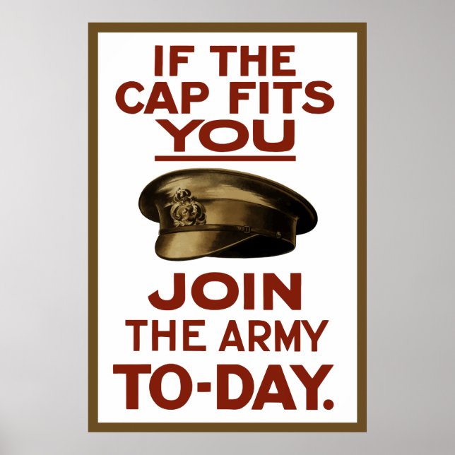 Poster Si Le Casquette Vous Convient — Rejoignez L'Armée (Devant)