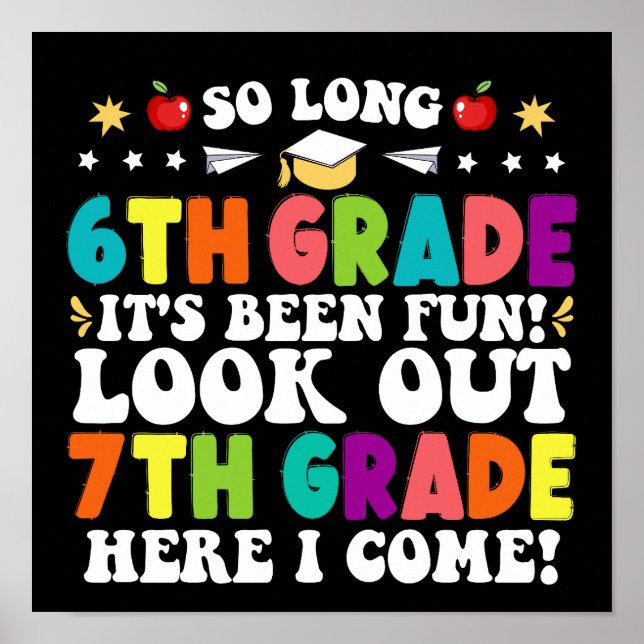 Poster Si longue 6e année regardez dehors 7e année Je vie (Devant)