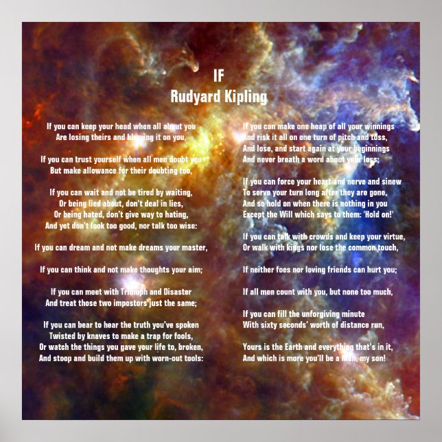 Poster Si par Rudyard Kipling (Devant)