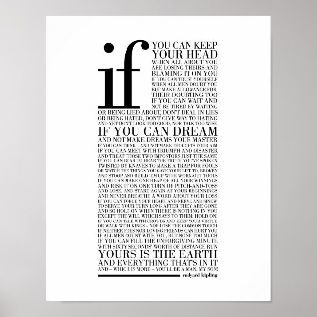 Poster Si par Rudyard Kipling (Devant)
