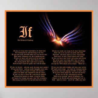 Poster Si par Rudyard Kipling avec Phoenix Firebird Impri