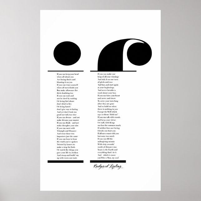 Poster Si par Rudyard Kipling (toutes les options) (Devant)