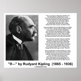 Poster Si Poème De Rudyard Kipling (Photo Kipling)
