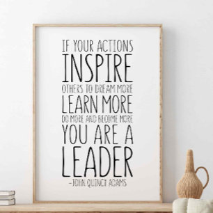 Poster Si Vos Actions Inspirent D'Autres, John Quincy Ada