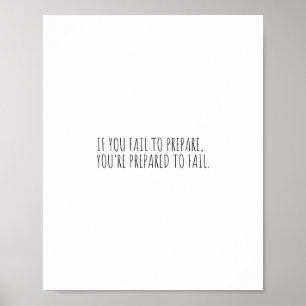 Poster Si vous ne vous préparez pas, vous êtes prêt à éch