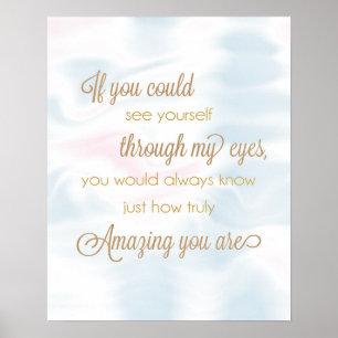 Poster Si vous pourriez vous voir par mes yeux
