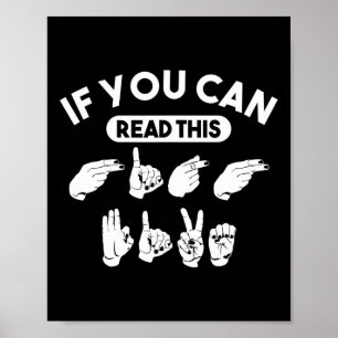 Poster Si Vous Pouvez Lire Ce "High Five". Sensibilisatio