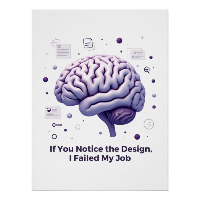 Poster Si vous remarquez la conception, j'ai échoué - Dev (Devant)