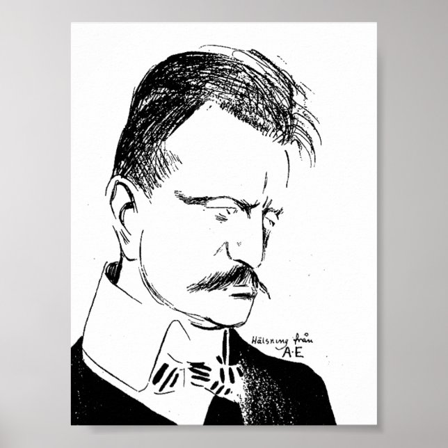 Poster Sibelius : croquis d'Albert Engström (1904) (Devant)