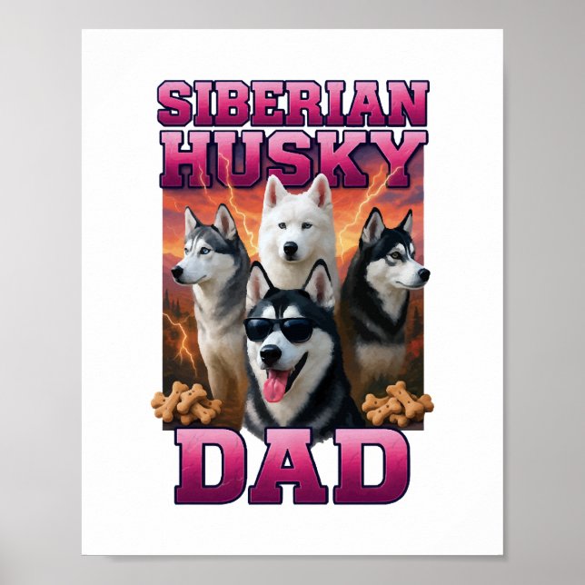 Poster Sibérien Husky (Devant)