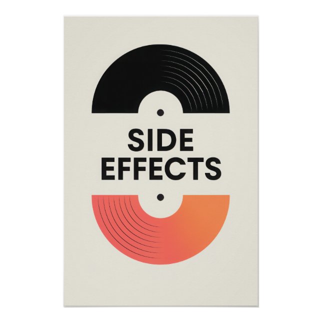 Poster 🎧 Side Effects – L'Affiche Vinyle Minimaliste (Devant)