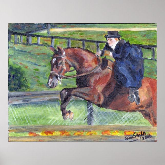 Poster Sidesaddle Horse Show Portrait (Devant)