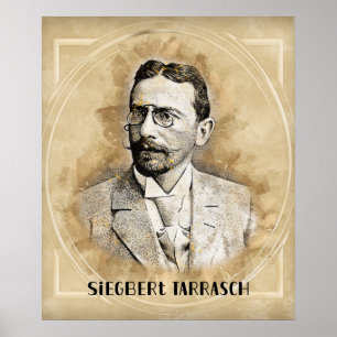 Poster Siegbert Tarrasch, joueur d'échecs