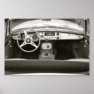 Poster Siège auto classique avec vue