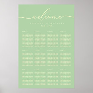 Poster Siège de bienvenue pour fête de pistache et crème