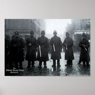 Poster Siège de la rue Sidney 1911