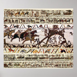 POSTER SIÈGE DE LA TAPISSERIE DE BAYEUX DE DINAN, ATTAQUE