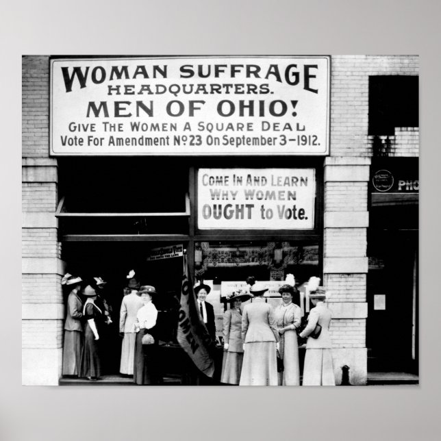 Poster Siège du Suffrage féminin - Cleveland 1912 (Devant)