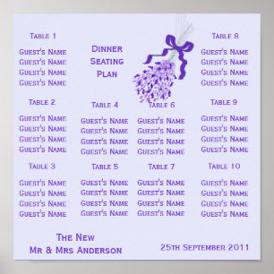 Poster Siège Mariage Lavender Blush