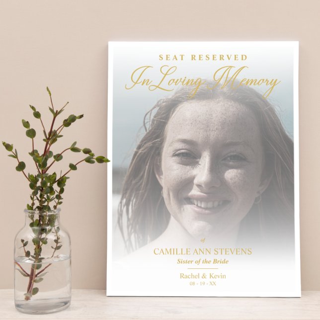 Poster Siège Réservé Mariage d'Or À la Mémoire de Notre B (Créateur téléchargé)