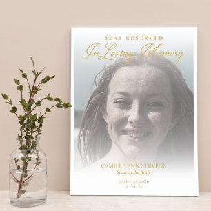 Poster Siège réservé Mariage d'Or Mémoire affectueuse Per