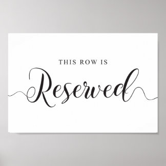 Poster Siège Réservé Signe. Cette ligne est un Mariage ré