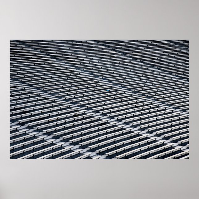 Poster Sièges de stade de football universitaire vides (Devant)