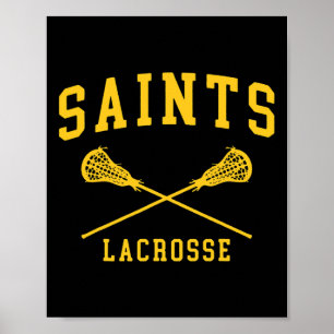 Poster Siena College Saints Lacrosse Throwback Retro Cros