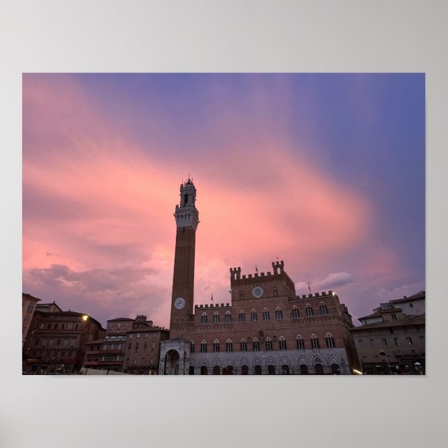 Poster Siena Italie Sunset (Devant)