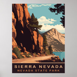 Poster Sierra Nevada, Montagnes, Voyage