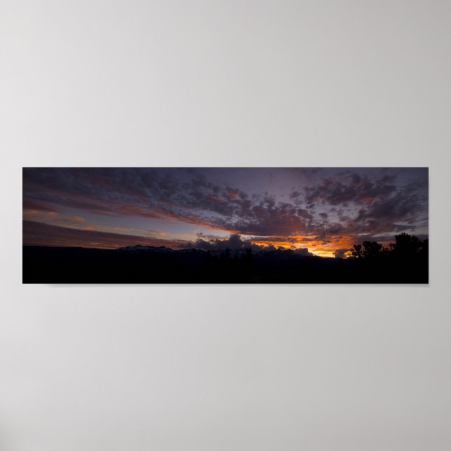 Poster Sierra Sunset Panorama (Devant)