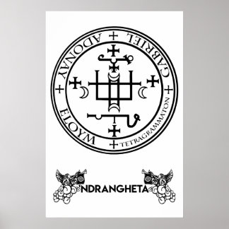Poster sigillo Arcangelo Gabriele - 'Ndrangheta