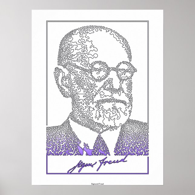 Poster Sigmund Freud. neurologue autrichien [008] (Devant)