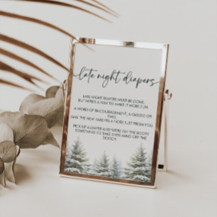 Poster Signal Baby shower d'hiver Late Night Diapés