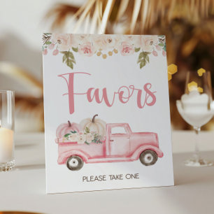 Poster Signal citrouille Baby shower de camion Faveurs