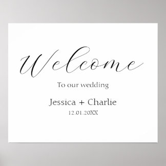 Poster Signal d'accueil horizontal pour mariage