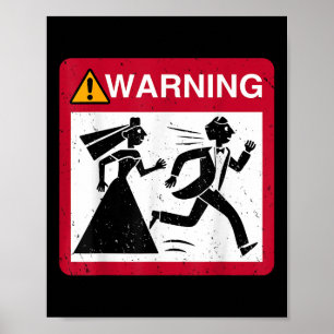 Poster Signal d'avertissement de la chambre de poursuite 