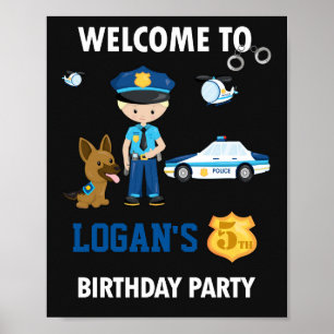 Poster Signal de réception de police K9 Chien de police