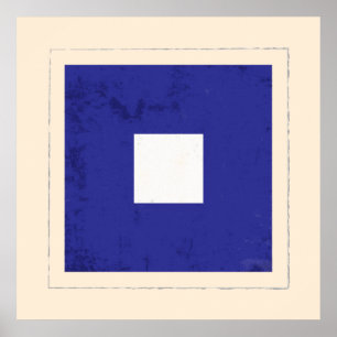 Poster Signal lettre nautique "P"