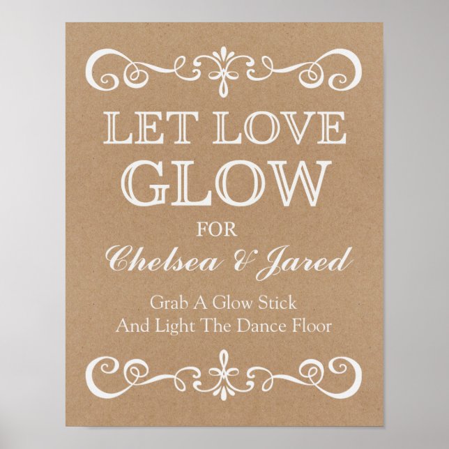 Poster Signal mariage - Laisser l'amour briller Mariage r (Devant)