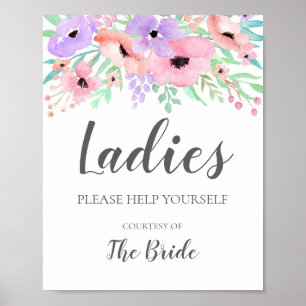 Poster Signal mariage - Panier pour dames